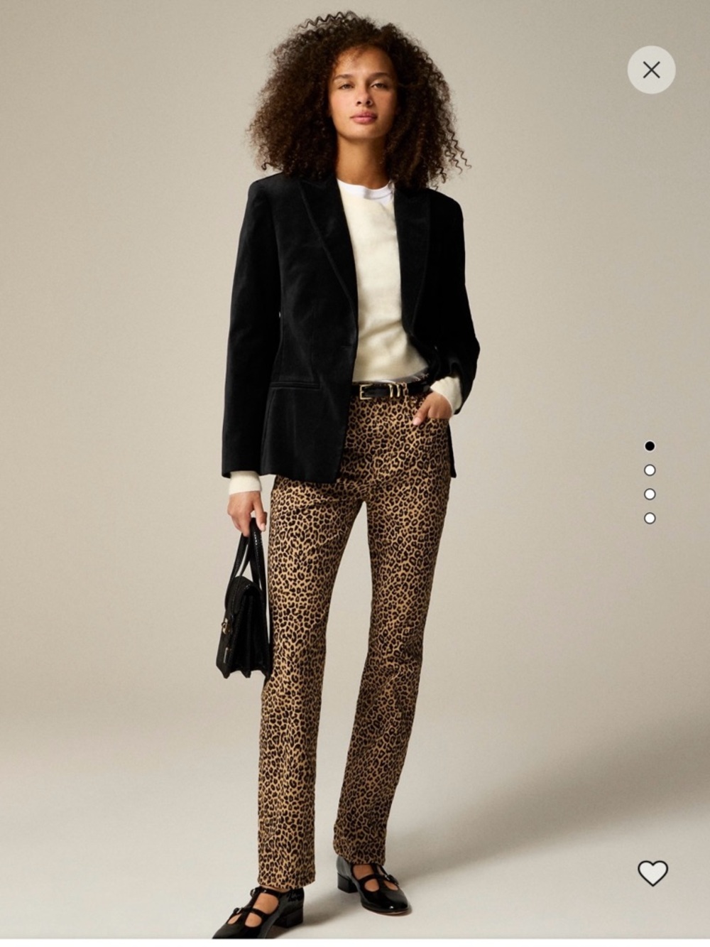 J. Crew Straight leg pants in leopard Print